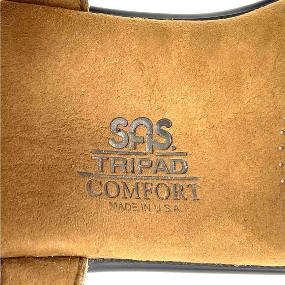 SAS Comfort Sandal Size 9 N Tripad Brown Leather Adjustable Strap Cushioned - Picture 6 of 14
